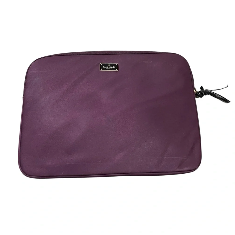 Kate Spade Purple 14” Tablet Laptop Sleeve Case Padded Zip Tech Accessory